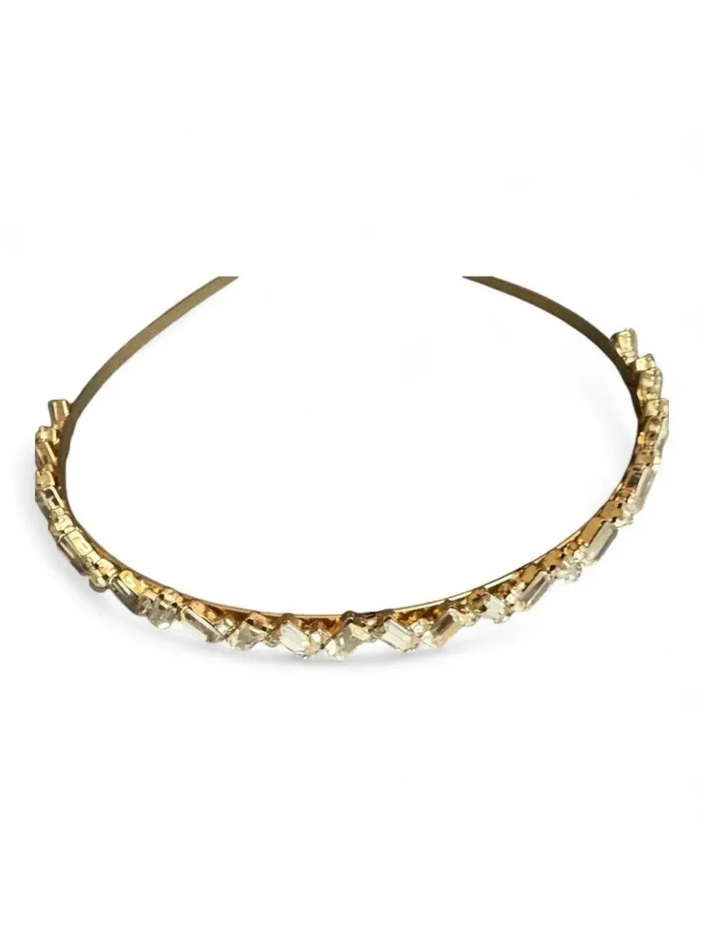 Elegant Goldtone Crystal Headbands NWOT